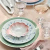 Blomsterformet fad, koral, 16 cm