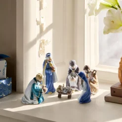 Krybbespil, Joseph, Maria og Jesusbarnet, 13 cm, 13 cm, 5,5 cm, 3 stk.