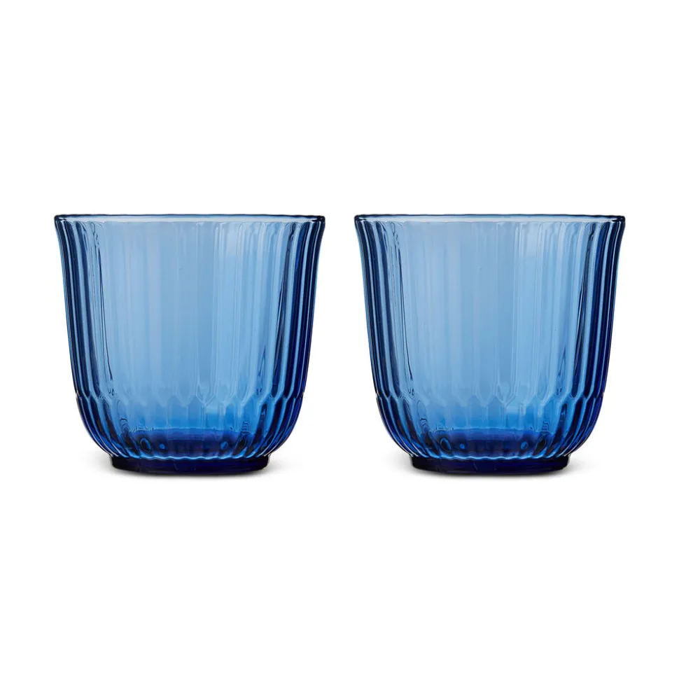 Vandglas, blå, 20 cl, 2 stk.