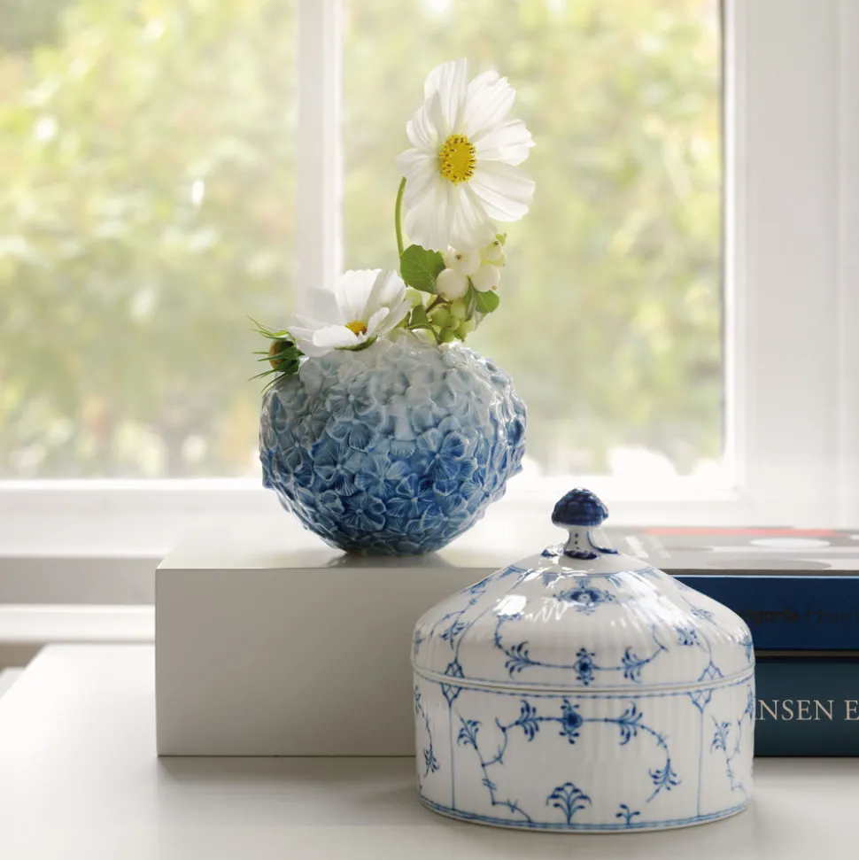 Vase, hortensia, lyseblå, 10 cm